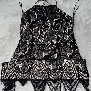 Black lace dress